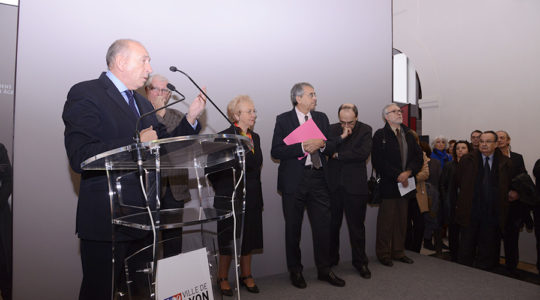 Gérard Collomb à l’inauguration de l’Antiquaille.